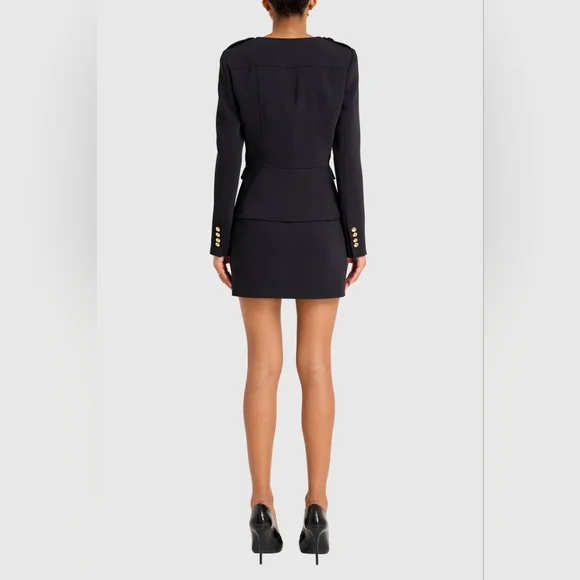 NEW Amanda Uprichard Black Tompkins Dress | Size Medium Retails $282 - Picture 5 of 10